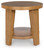 Kristiland - Round End Table - Light Brown