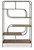 Jaddon - Bookcase - Brown / Antique Silver