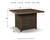 Paradise Trail - Square Bar Table w/Fire Pit - Medium Brown