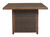 Paradise Trail - Square Bar Table w/Fire Pit - Medium Brown
