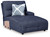Acklen Place - Raf Power Reclining Back Chaise - Navy