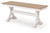 Purlaney - Large Dining Room Bench - Antique White / Natural
