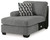 Birkdale Court - Laf Corner Chaise - Gray