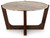 Tanidore - Round Cocktail Table - Warm Brown