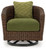 Horizon Hall - Swivel Lounge With Cushion - Brown / Green