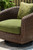 Horizon Hall - Swivel Lounge With Cushion - Brown / Green