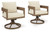 Serene Bay - Swivel Chair With Cushion (Set of 2) - Dark Brown / White