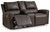Boxmere - Dbl Power Reclining Loveseat with Console - Storm