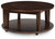 Korestone 2 - Round Cocktail Table - Dark Brown