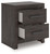 Prendonea - Two Drawer Night Stand - Charcoal