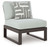 Beachloft - Armless Chair With Cushion - Black / Gray