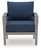 Gali - Sofa / Chairs / Table Set (Set of 4) - Gray / Blue