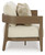 Serene Bay - Loveseat With Cushion - Dark Brown / White