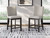Neymorton - Upholstered Barstool (Set of 2) - Dark Grayish Brown