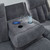 Observation - Reclining Power Sofa With Drop Down Table - Steel