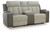 WhipLash - Power Reclining Loveseat With Console / Adj Headrest - Sisal