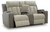 WhipLash - Power Reclining Loveseat With Console / Adj Headrest - Sisal