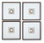 Dallbourne - Wall Art Set (Set of 4) - White / Gold Finish