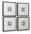 Dallbourne - Wall Art Set (Set of 4) - White / Gold Finish