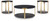 Shylore - Occasional Table Set (Set of 3) - Black / Brass Finish