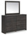 Hollivern - Dresser And Mirror - Dark Gray