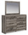 Graystorm - Dresser And Mirror - Brown Gray