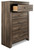 Juararo - Five Drawer Chest - Dark Brown