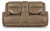 Glencroft - Power Reclining Loveseat With Console / Adjustable Headrest - Sahara
