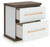 Kendanport - Two Drawer Night Stand - Brown / White