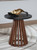 Kallari - Round End Table - Warm Brown / Black