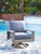 Half Moon Beach - Swivel Lounge With Cushion - Blue / Gray