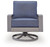 Half Moon Beach - Swivel Lounge With Cushion - Blue / Gray