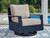 East Beach - Swivel Glider Chair With Cushion - Blue