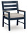East Beach - Arm Chair With Cushion (Set of 2) - Blue