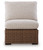 Dolan Creek - Armless Chair With Cushion - Beige / Brown