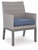 Half Moon Beach - Arm Chair With Cushion (Set of 2) - Blue / Gray