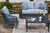 Bridges Beach - Loveseat, Lounge Chairs, Table Set (Set of 4) - Gray