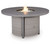 Half Moon Beach - Round Fire Pit Table - Gray