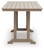 Seacliff Beach - Rectangular Counter Height Dining Table With Umbrella Option - Medium Brown
