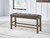 Urbinforte - Double Counter Height Upholstered Bench - Light Brown