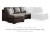 Castille Way - LAF Queen Sofa Chaise Sleeper - Fossil