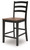 Wildenauer - Barstool (Set of 2) - Brown / Black
