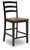 Wildenauer - Barstool (Set of 2) - Brown / Black