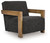 Dorney - Accent Chair - Charcoal / Brown