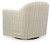 Valwick - Swivel Accent Chair - Cream / Brown