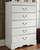 Anarasia - Five Drawer Chest - White