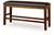 Ralene - Double Counter Height Upholstered Bench - Medium Brown