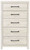 Cambeck - Five Drawer Chest - Whitewash