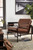 Puckman - Accent Chair - Brown / Silver Finish
