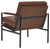 Puckman - Accent Chair - Brown / Silver Finish